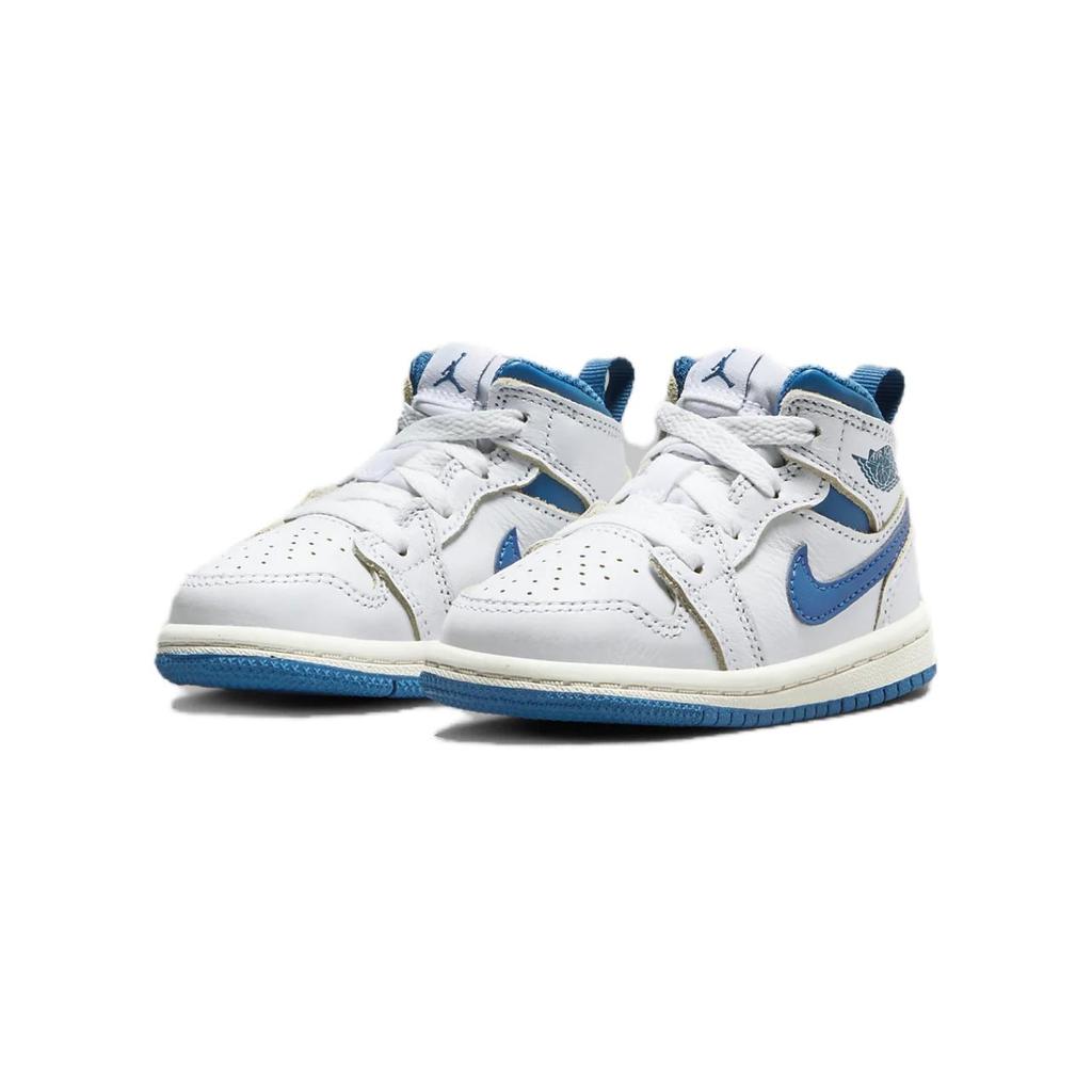 Air Jordan 1 Mid SE TD Industrial Blue Baby Sneakers White Sail FN7537-141