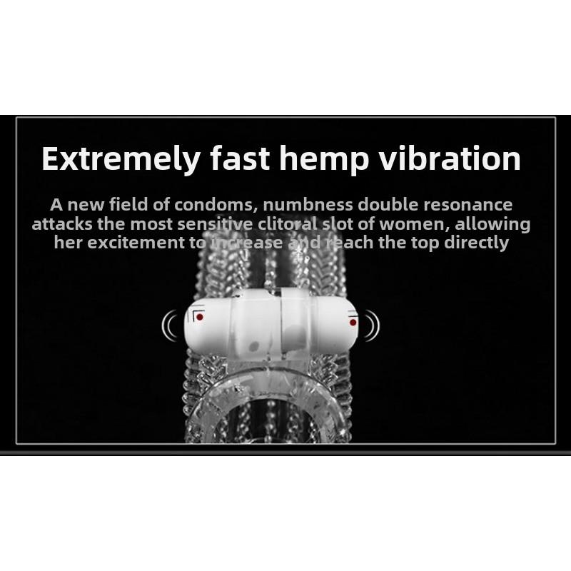 Wolf Tooth Condom Simulation Crystal Vibrating Condom Erotic Products Vibrating Crystal Condom Erotic Products Condom