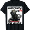Black Kitten And Robot Vacuum Cleaner Cat Lover T-Shirt