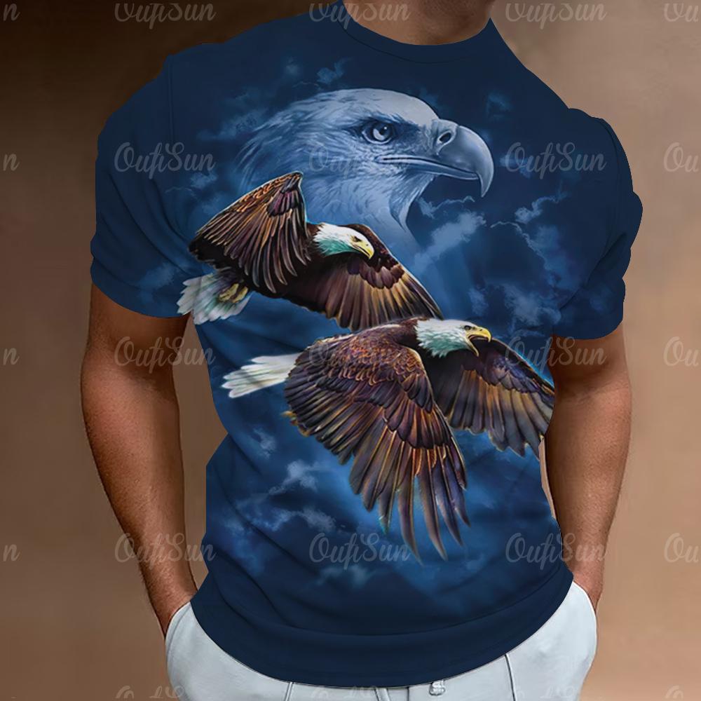 American Eagle Tees Graphics 3D Printing Mens T-shirt Fashion Casual Tops Unisex Oversized O-Neck Short Sleeve T Shirts