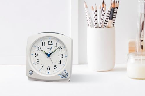 Seiko Clock Будильник Настольные часы Аналоговые мелодии Белый жемчуг PYXIS 125×120×69 мм NR455W