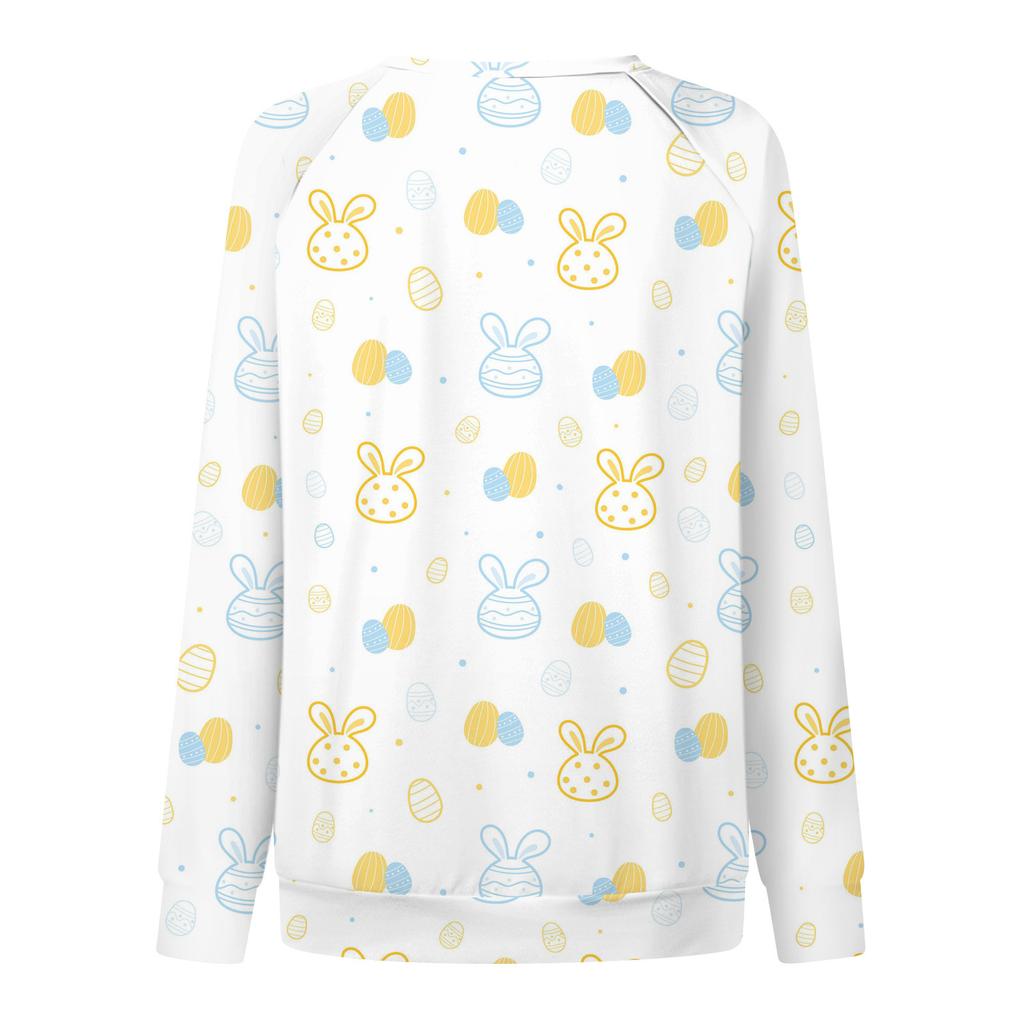 Женская мода повседневная толстовка с длинным рукавом и круглым вырезом с принтом