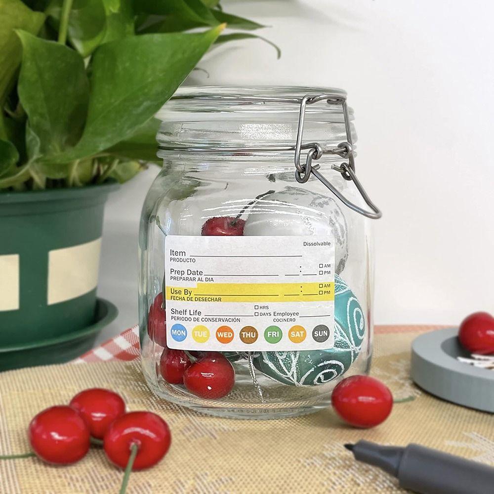 250/300PCS Food Date Labels Self-adhesive Refridge Organization Labels for Food Containers