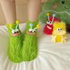 Grass Caterpillar Sleeping Socks Thick Character Socks