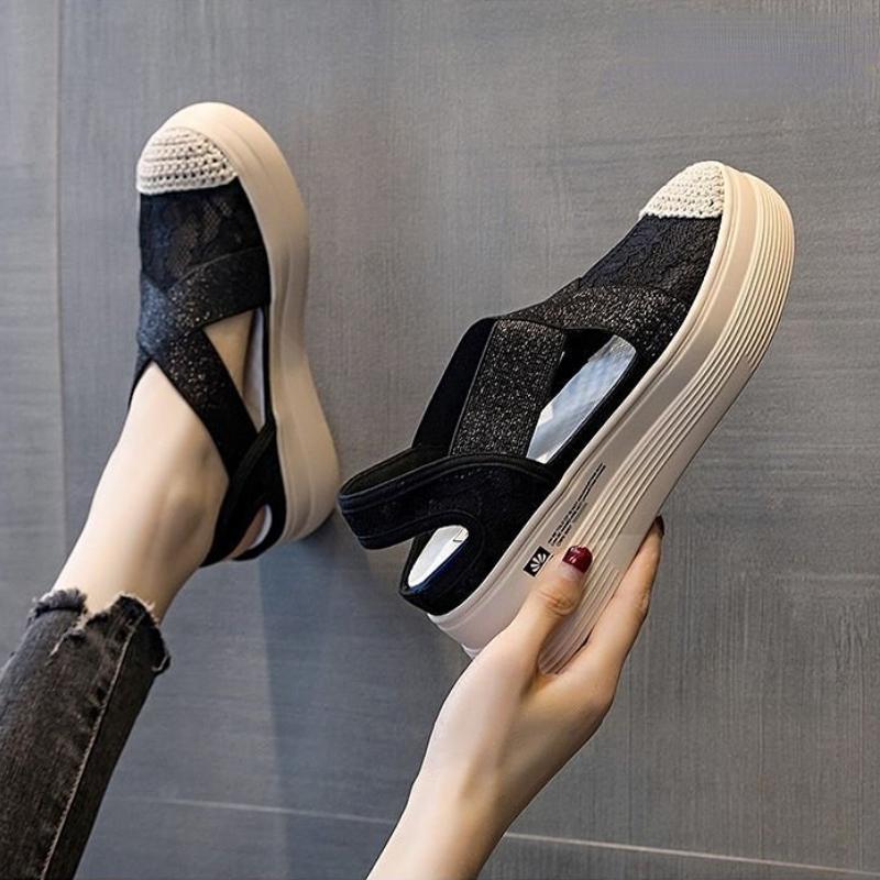 Женские сандалии на танкетке, сандалии Bao Tou, женские осенние модные модные повседневные сандалии на толстой подошве, обувь Zapatos De Mujer