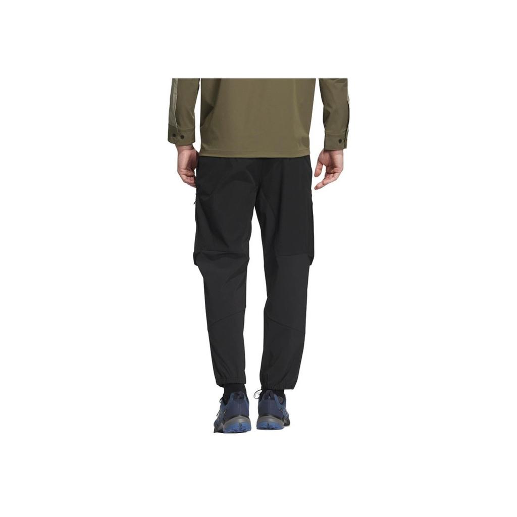 Adidas Однотонные стильные брюки-карго с отделкой для улицы, мужские брюки черного цвета IC7994