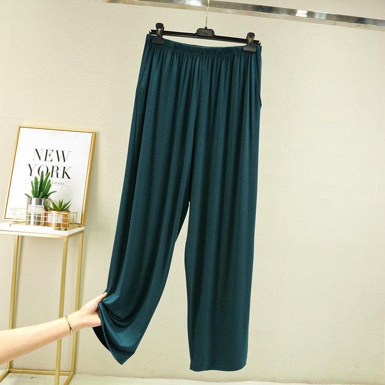 Мужские летние свободные брюки из модала — легкие, универсальные, с высокой талией, широкие пижамные брюки с карманами