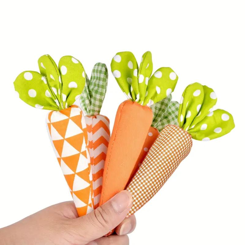 1 шт. пасхальное украшение в виде моркови, искусственные овощи, игрушки из моркови, искусственная тканевая морковь, декоративная морковка, реквизит для фотосъемки 16x3,5 см