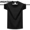 IHUASU Хлопковая футболка с коротким рукавом, мужская модная свободная рубашка с половиной рукава, сострадательная рубашка с принтом