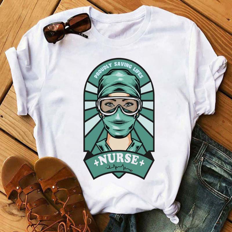Women T-Shirt Keep Calm Funny Nurse T-Shirt Summer Nurse Graphic Printed Tops Casual Ladies Tee Harajuku Girl T-Shirts