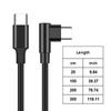 60W Power Delivery Type C Cable Right Angle Connector Nylon Braided Fast Charge And Data Cord For Phone Pad