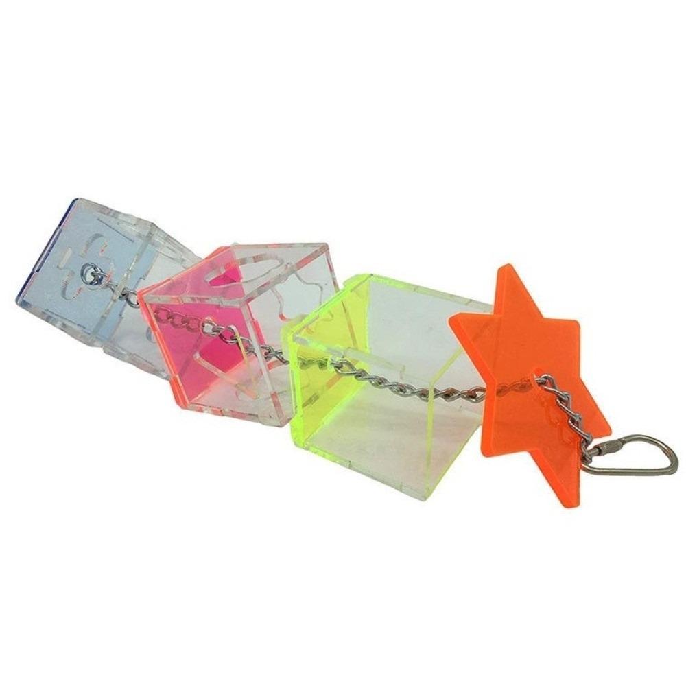 Transparent Acrylic Foraging Toy Multilayer Creative Parrot Feeder Treat Foraging Toy For Birds