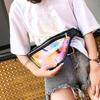 Transparent Waist Bag Waterproof Mini Fanny Pack Iridescent Belt Bag with Adjustable Strap for Women Men Travel Fitness Outdoor Use