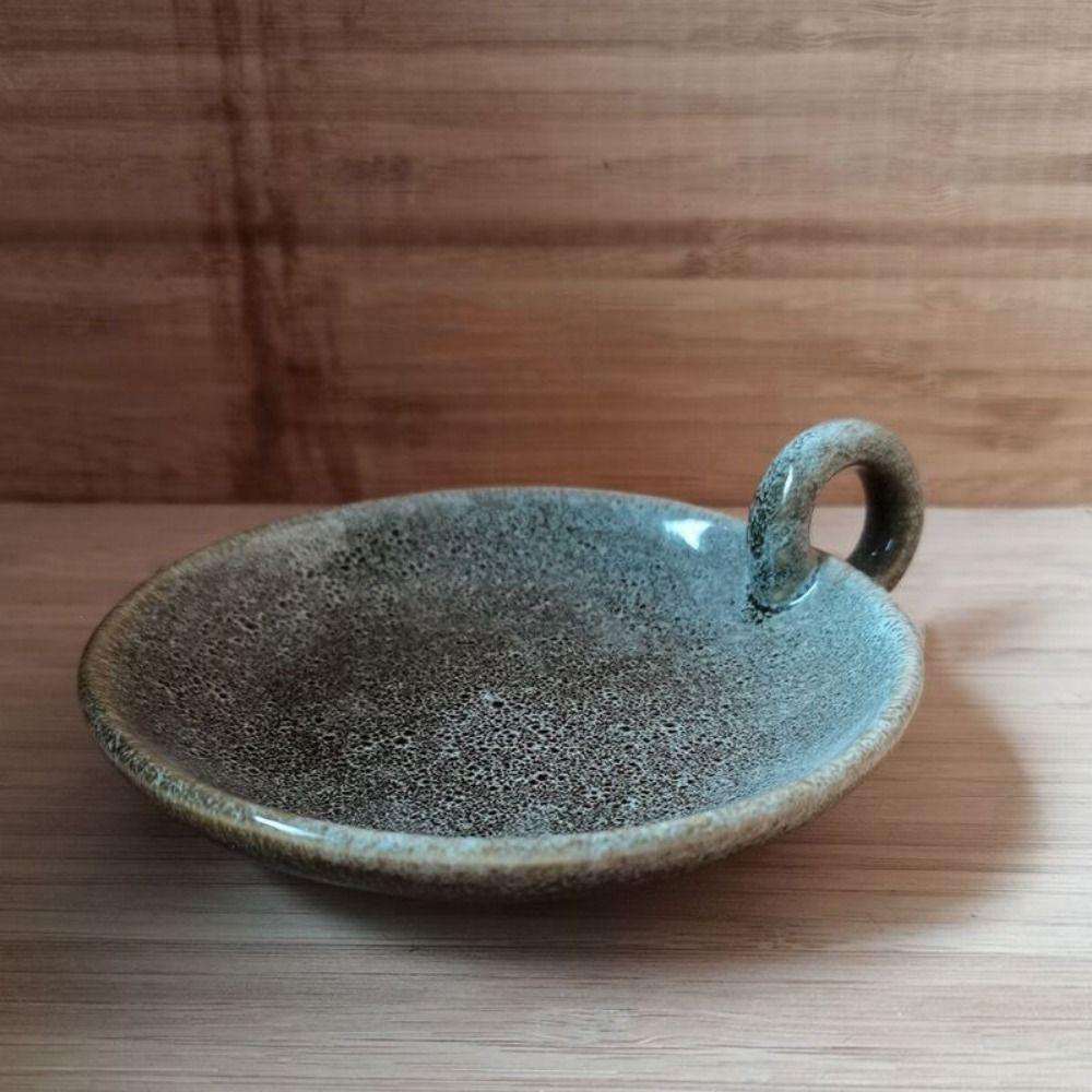 Round Ceramic Candle Plate Retro Style Candle Holder Creative Candlelight Stand Anniversary