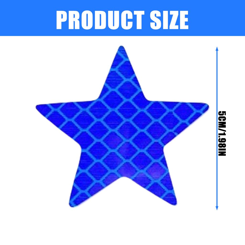 Pack of 6 Reflective Star Stickers for Vehicle Exterior Decoration Enhancing Nighttime Safety Offering High Visibility