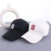 Женские Мужские Спортивные Кепки Унисекс Весенне-Летняя Солнцезащитная Шляпа Бейсболка с Буквой S Бейсболка в Корейском Стиле