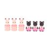 Cute Forest Animal Family Rabbit Kitten Figures Dollhouse Mini Ornaments Dollhouse Animal Figures Collectible Toys Kid Gifts