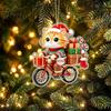 Acrylic Holiday Ornaments Christmas Cat Pendant with Hanging Rope, 2D Flat Ornament for Xmas Tree Unique Gift Ideas Decoration, Cute Decor,