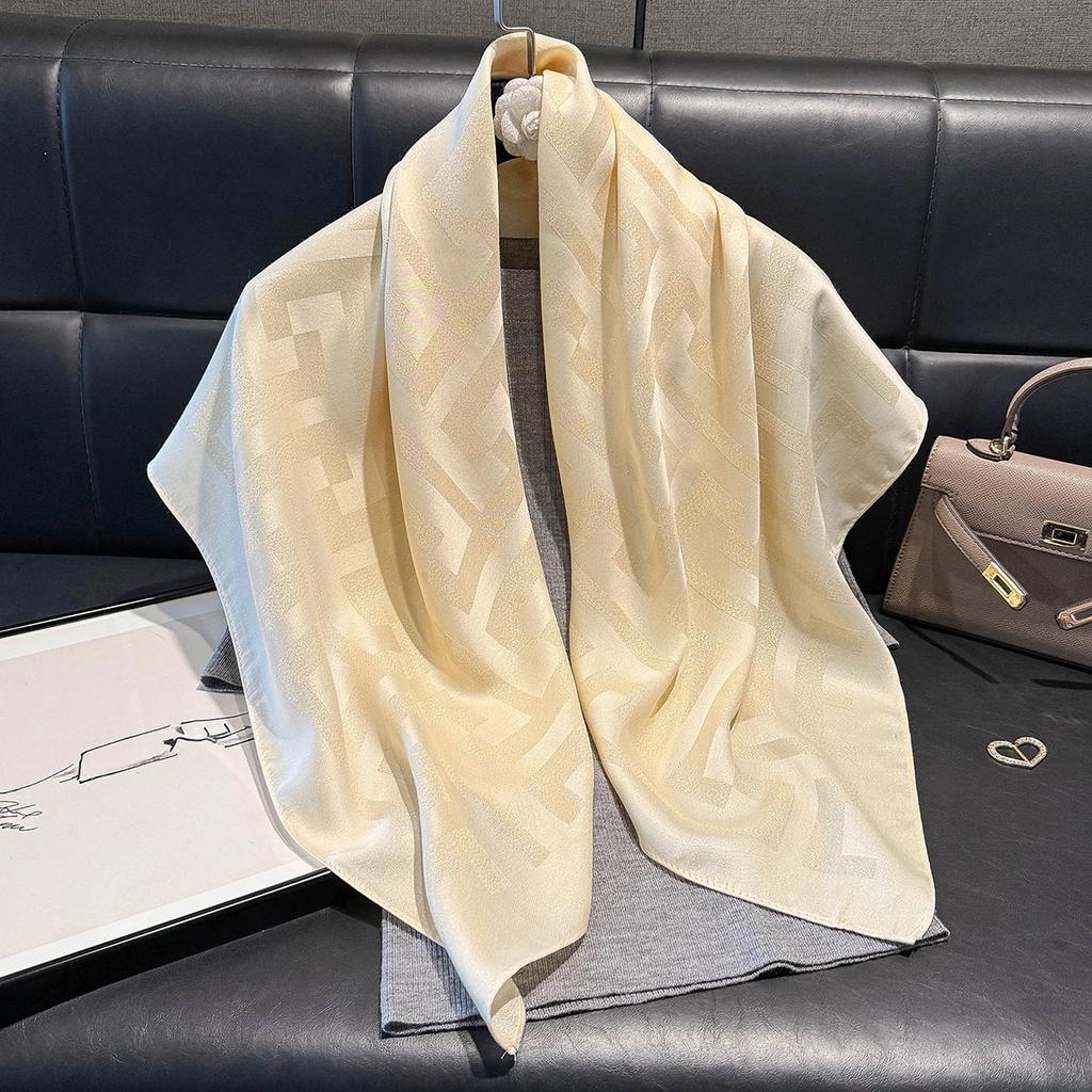 New Women Fashion Silky Kerchief Shawl Ethnic Travel Scarves Bufanda Jacquard Scarf Printed Decorative Summer Sun Protection
