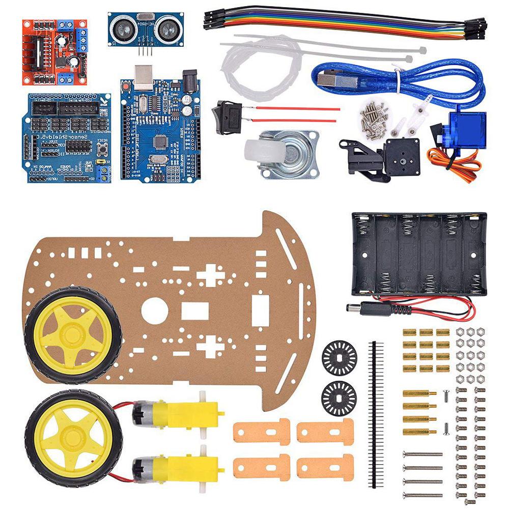 Для робототехнического набора, совместимого с Arduino, с функцией обхода препятствий, 4 датчиками следования, 20 линейными энкодерами и печатной платой-каркасом