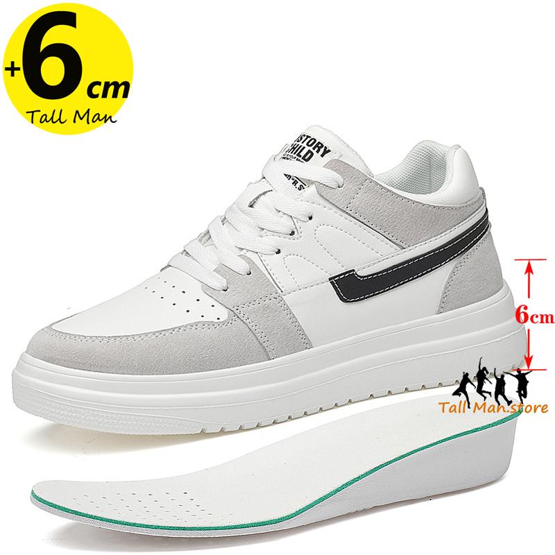 Sneakers Men Sports Elevator Shoes Height Increase  Insole 6cm Man Daily Life Leisure Fashion Plus Size 36-46
