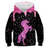 3D Pink Hoodie Cool Girl Galaxy Harajuku Blue Kids Sweater Unicorn Pretty Rainbow School Uniform Creative Kids