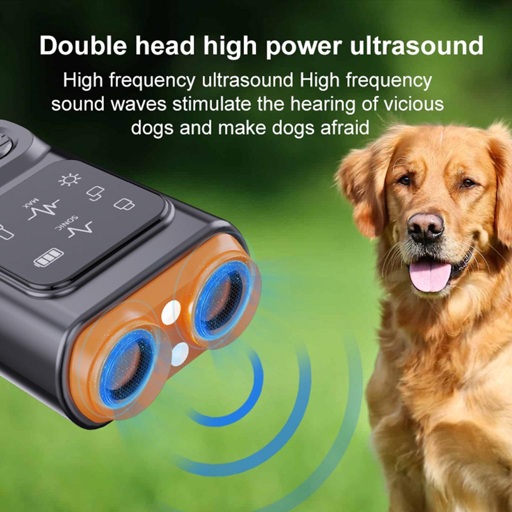 Dog Barking Control Devices - Anti-Bark Deterrent with LED Flashlight Rechargeable Portable Dog Barking Silencers for Indoors Outdoors