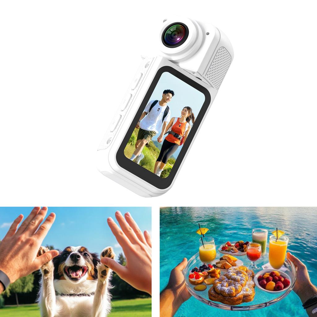 Thumb Camera 2.7K 180 degrees Lens Angle HD Display Portable Camera for Cycling