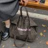 Женская сумка-тоут и сумка через плечо большой вместимости в корейском стиле с леопардовым принтом - Повседневная сумка на плечо 2025