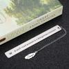 Leaf Self-help Bookmarks Bookmark Metal Laser Lettering Bookmarks New Stainless Steel Bookmark