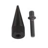Firewood Drill Bit Wood Log Splitter Carbon Steel Cone Hex Shank Drilling Tool Black