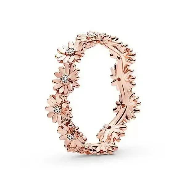 925 Sterling Silver Rose Gold Ring Hot Selling, Sparkling, Fashionable and Charming Crystal Ring, Women's Birthday Jewelry