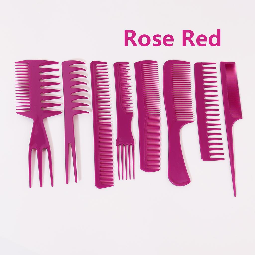 Набор из 8 расчесок для укладки волос, антистатическая расческа для хвостика, расческа для макияжа, аксессуары для машинки для стрижки волос, расческа для волос, Специальная для париков из натуральных волос
