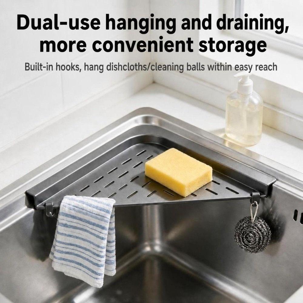 Large Capacity Sink Dish Drying Rack Non-Slip Kitchen Sink Storage Shelf for Kitchen Utensil