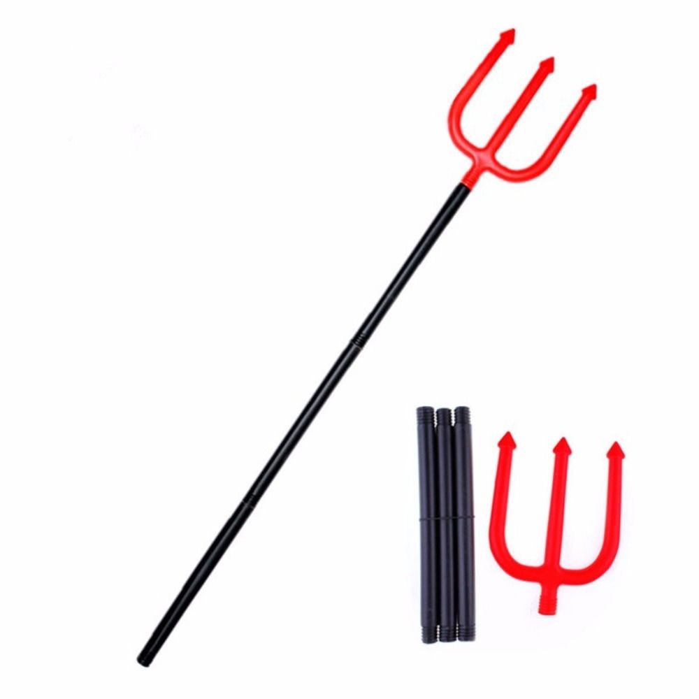 Birthday Gifts Red Fork Devil Props Cosplay Accessory Trigeminal Sickle Toy Simulation Trigeminal