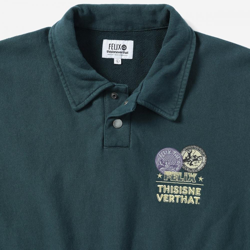 Thisisneverthat [tnt Xfelix Кот] Свитшот с воротником Fx233tswha01