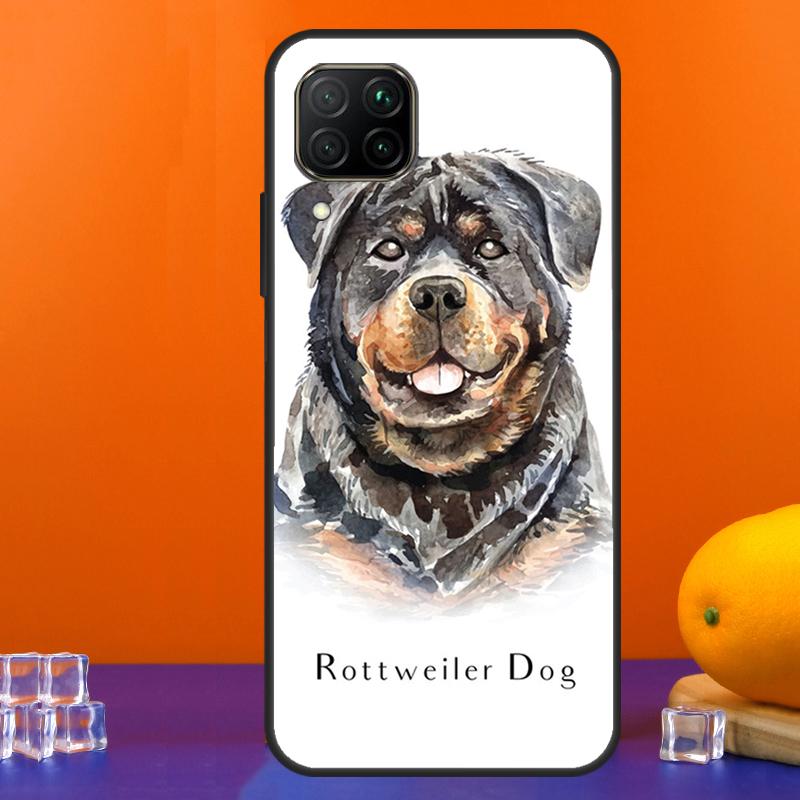Cartoon Rottweiler Dog For Huawei Nova Y90 Y91 Y60 Y70 Y72 Y61 9 10 SE 12i 12s 11i 5T P60 Pro P20 P30 P40 Lite Case