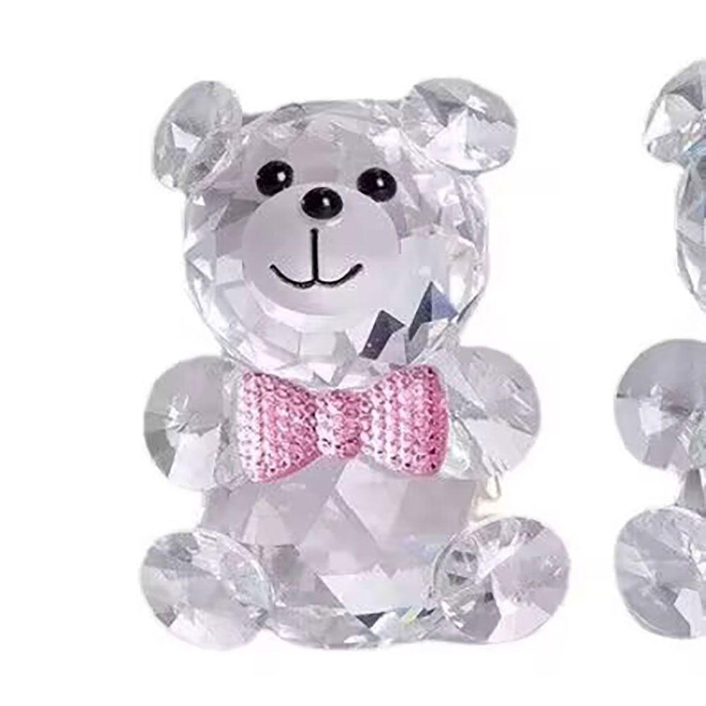 Bear Crystal Bear Figurine Collection Colorful Pretty Glass Ornament Cute Bear Statue  Home
