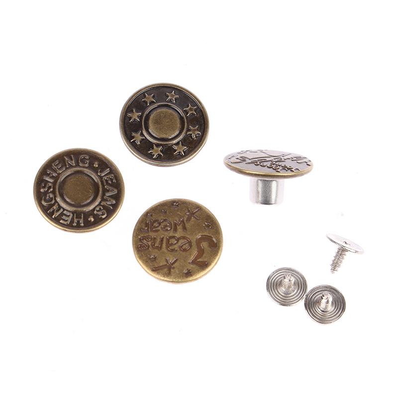 17Mm Jeans Snap Fastener Sewing-Free Button With Screw Pants Change Waist Size