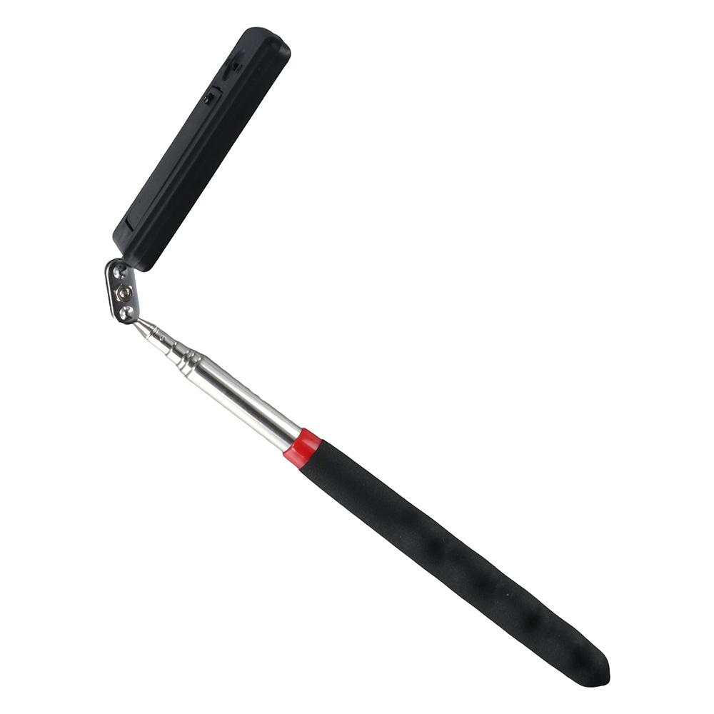 2 LED Lighted Telescoping LED Light Square Telescopic Inspection Mirror Flexible Mechanic