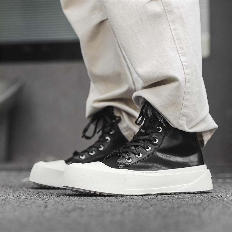 Черные туфли для доски, мужские летние повседневные маленькие белые туфли, тренд, универсальная интернет-знаменитость с туфлями Дерби 66656-J