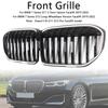 Single Slat Gloss Black Front Grill Grille Fit BMW 7 Series G11 G12 2019-2022