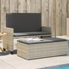 Garden Bench - VIDAXL - 2 In 1 - Light Grey Polyrattan - Optimal Comfort - Practical and Foldable