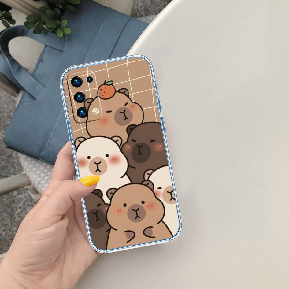 LO19 Cartoon  Capybara Case for Motorola E13 E15 E20 E22 E22I E22S E30 E32 E40 E7 E7I G Plus Power Play Stylus G22 G14