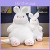 Plush White Lazy Rabbit Doll Delightful Large Cuddly Bunny For Home Nursery And