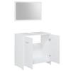 4 Piece Bathroom Furniture Set White Particleboard