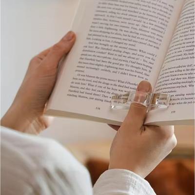 1 шт. Многофункциональный акриловый держатель для большого пальца для книг - Практичная закладка для школы и офиса