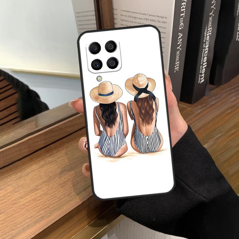Чехол для лучших друзей BFF Matching Case для Samsung Galaxy M13 M53 M51 M31 M11 M14 M34 M54 M12 M32 M52 M16 M36 M56 M15 M35 M55