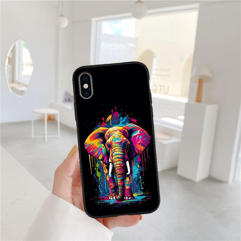 LO4 Animal Elephant Soft Shell Phone Case for Samsung Galaxy S20 S21 S22 Ultra FE + Plus A21S A22 A24 A25 A26 A30 A30S A31