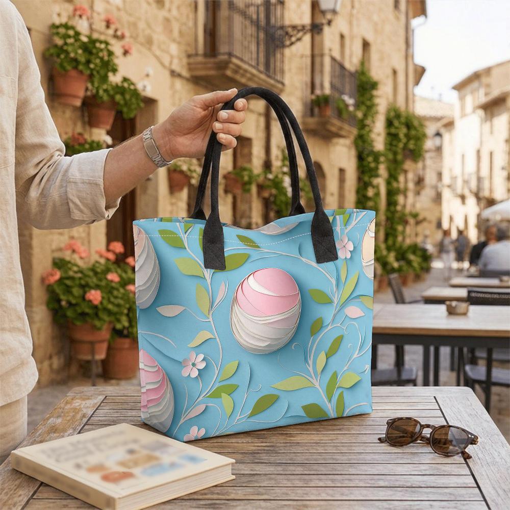 Floral Print Tote Bag Casual Large Capacity Daily Shoulder Bag for Women